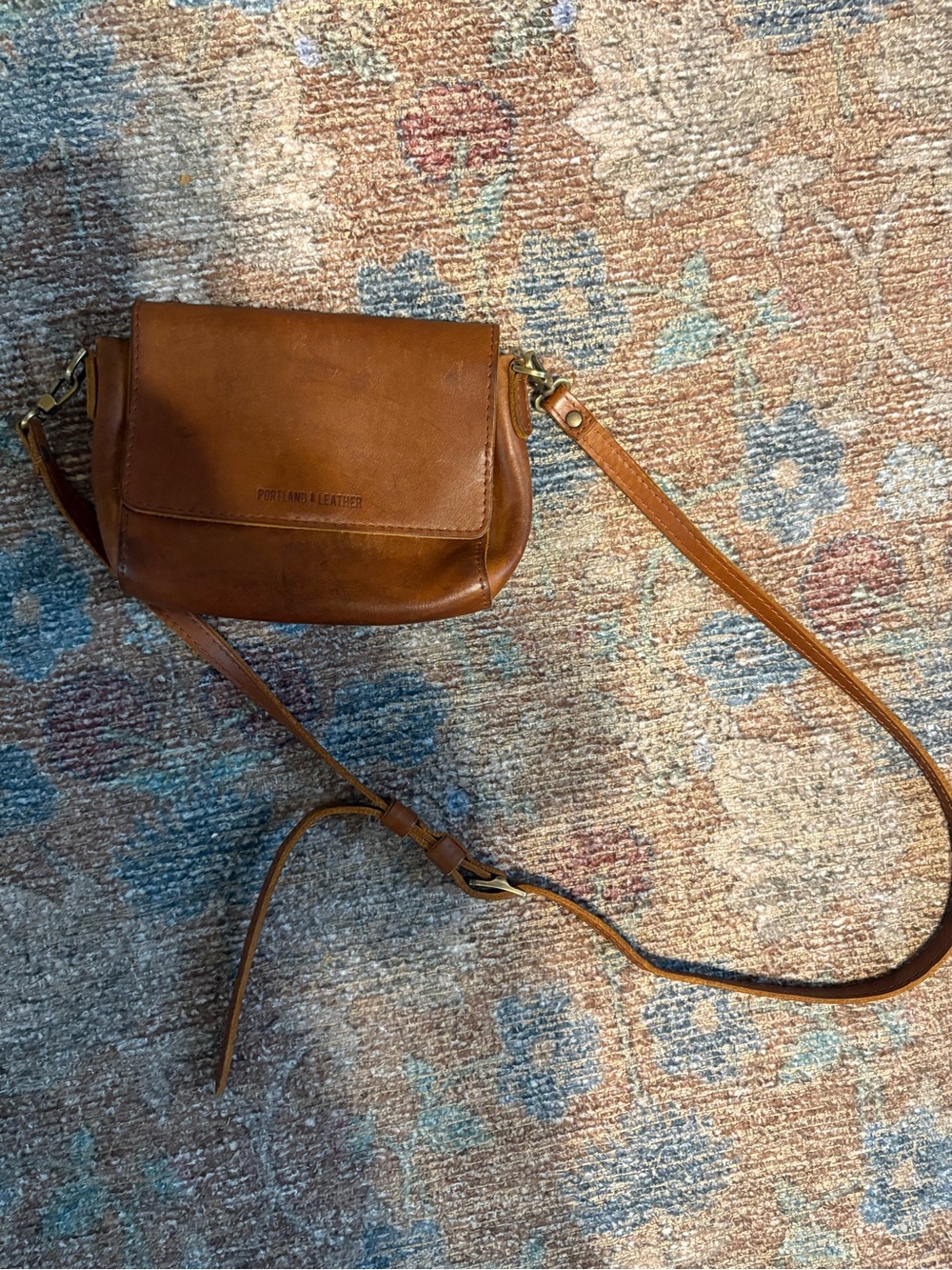 Portland Leather Tan/Brown Leather Crossbody Bag
